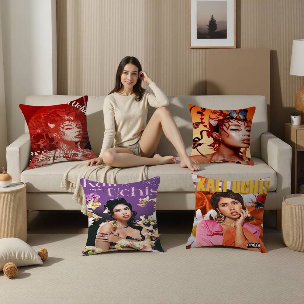 K-Kali U-Uchis Personalized picture text home decorative pillows Household Gifts 45x45cm