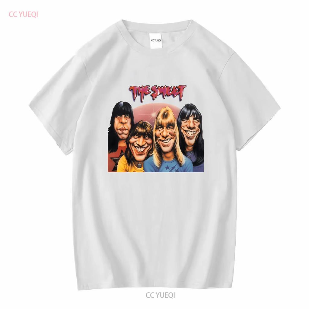 Хлопковая футболка Альбом The Sweet Fanny Adams Брайан Коннолли Стив Прист винтажная стираная топ для повседневной носки слегка эластичный