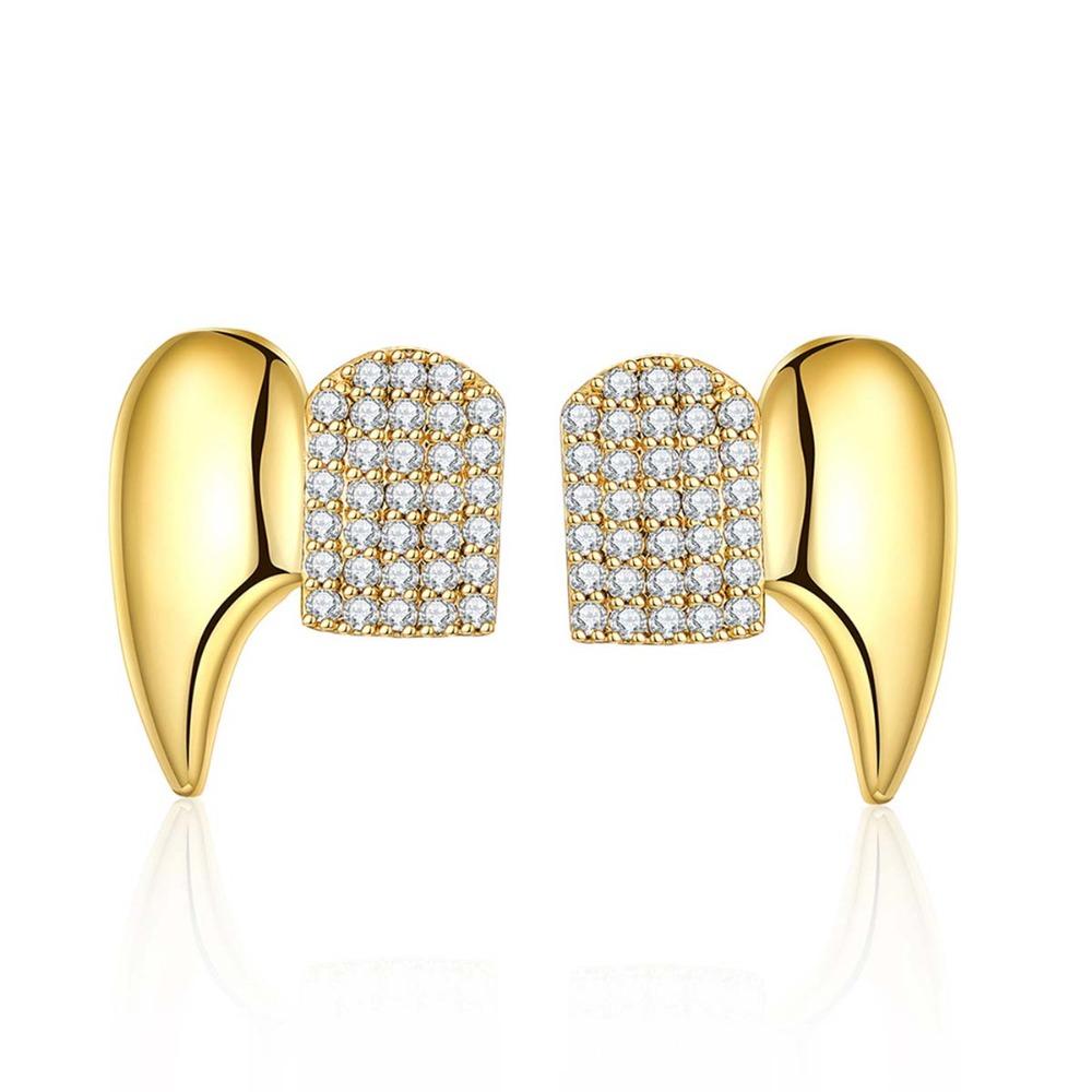 Copper Teeth Grillz Caps Anti Slip Teeth Jewelry Fashion Halloween Fashion Dental Set Cosplay