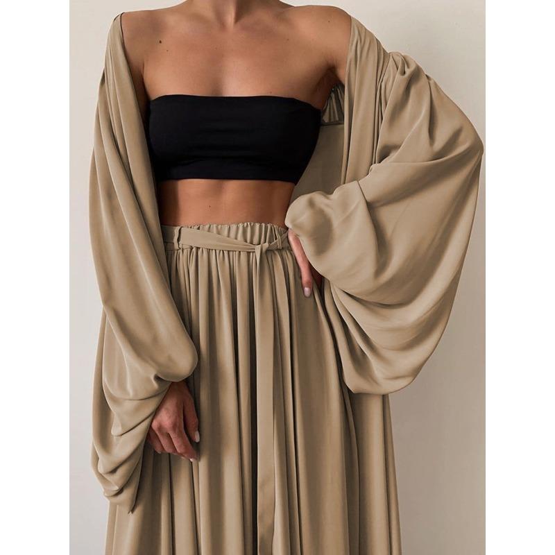 Женская Мода Весна-Лето Весна-Лето Сексуальный Жакет + Топ-Труба + Шарф + Брюки Комплект из 3 предметов