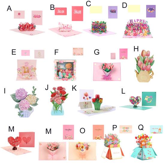 С Днем матери Всплывающие открытки 3D Поздравительная открытка с цветами Подарок для мамы Крестной мамы Мачехи Сестры Свекрови Жены