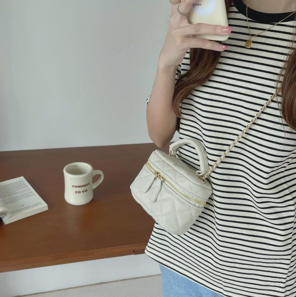 2025 Модная женская летняя сумка-ведро с бриллиантовой цепочкой - Универсальная сумка-мессенджер через плечо