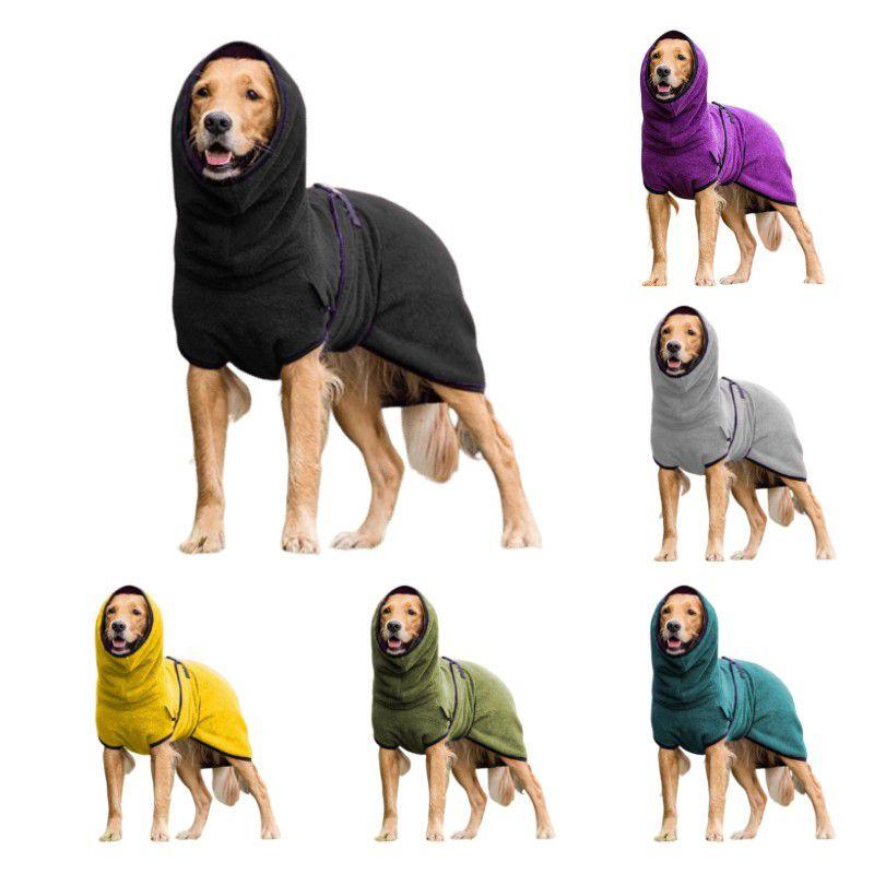 Мягкий и впитывающий флисовый халат для собак для быстрой сушки