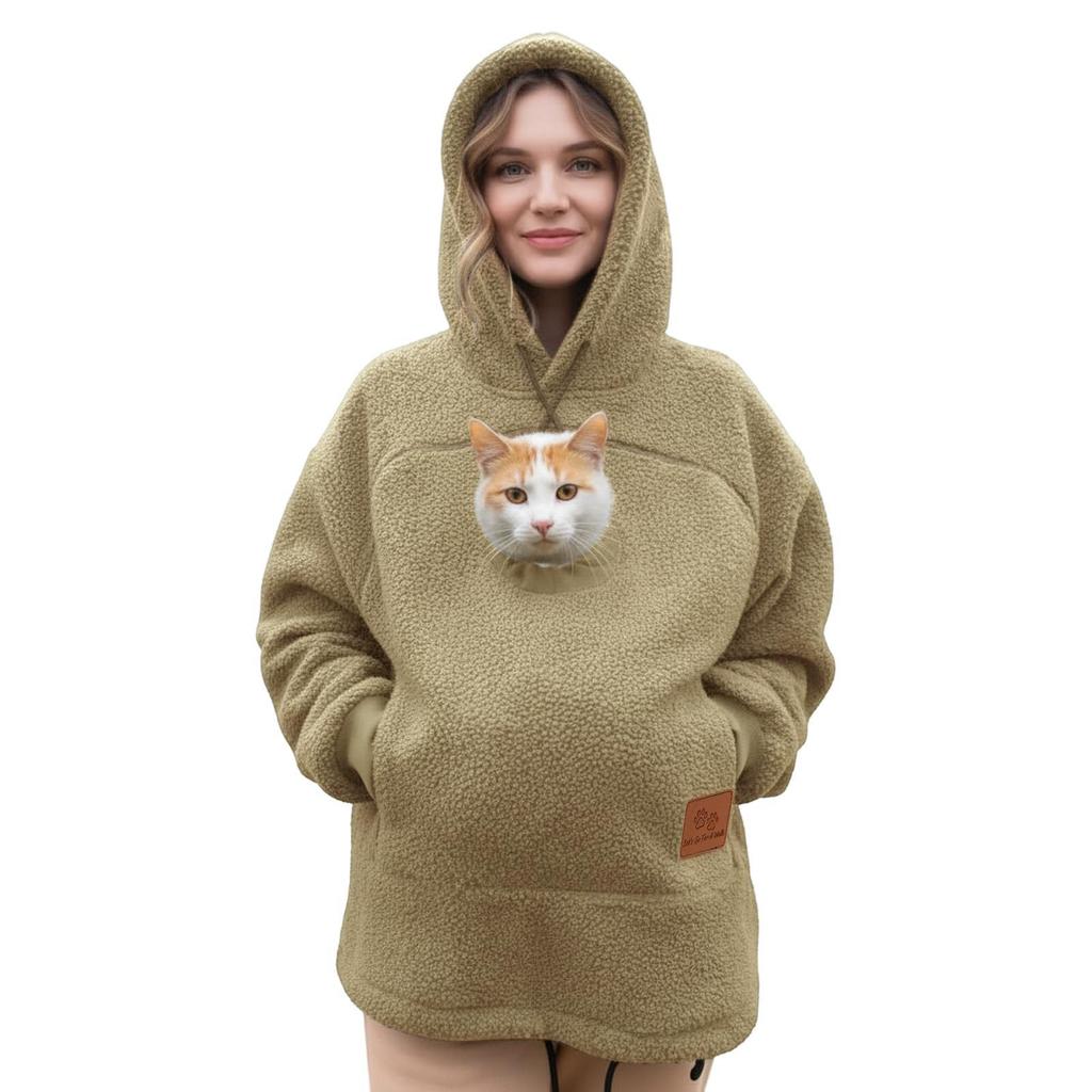 Europe And The United States Sell Lamb Wool For Men And Women With The Same Hooded Sweater Hoodie Loose Casual Thermal Sweater