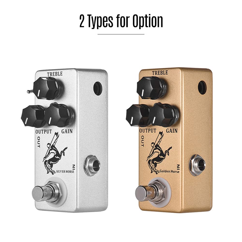 Педаль эффектов гитарного овердрайва Btuty Golden Horse с металлическим корпусом True Bypass Golden Horse