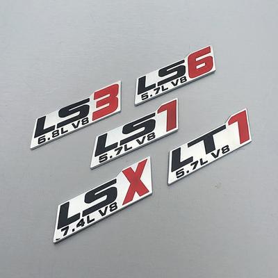3D металлический значок LT1 LS1 LS3 LS6 LT9 LSX 5.7L 6.8L 7.4L V8, боковая эмблема, задняя часть, украшение для автомобиля, наклейки для автомобиля, Стайлинг автомобиля