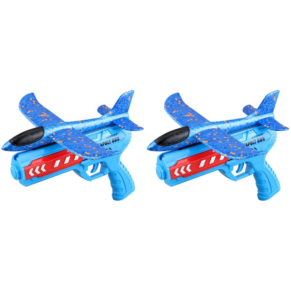Игрушки для запуска самолетов Спорт на открытом воздухе Летающие игрушки Пенопластовая пусковая установка Катапульта Самолет Пистолет Катапульта Самолет Подарки на день рождения для мальчиков и девочек