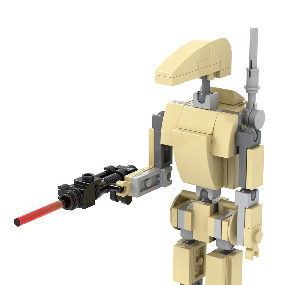 Новый Moc Звездный Робот Боевой Дроид Наемник Дроидека Мини Лазерный Пистолет Снайпер Фильм Классический Модель Конструкторы Наборы Кирпичи Игрушка Город