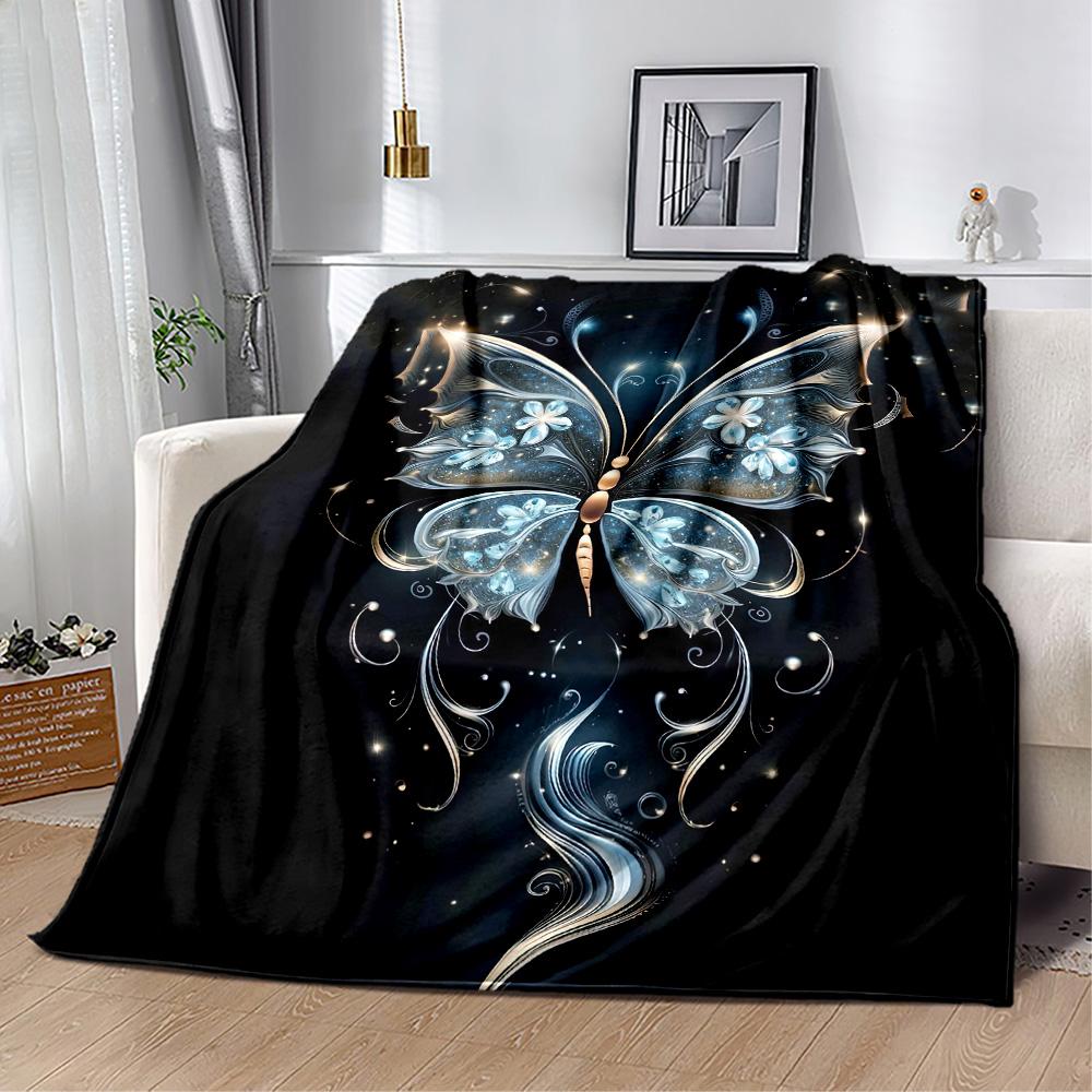 1pc Butterfly Signs blanket Soft and Warm for Sofa Office Camping Travel Livingroom Great Gift for Friends and Family Comfortable