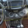 For Toyota Rav4 RAV 4 2006-2012 Soft Carbon Fiber Car Center Control Warning Light Switch Air Condition Vent Cover Trim Sticker