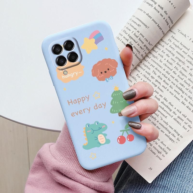 Для Samsung Galaxy M33 M53 5G Чехол Милый Модный Сердечки Цветы Мягкий Силиконовый Бампер Чехол Для Samsung M13 M15 M55 M35 Fundas TPU