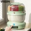 Rotatable Multi-compartment Sealed Rice Storage Bucket Insect and Moisture-proof Double-layer Cereal Storage Box