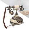 Антикварный бронзовый стационарный телефон с вращающимся циферблатом, настольный звонок для домашнего офиса, отеля