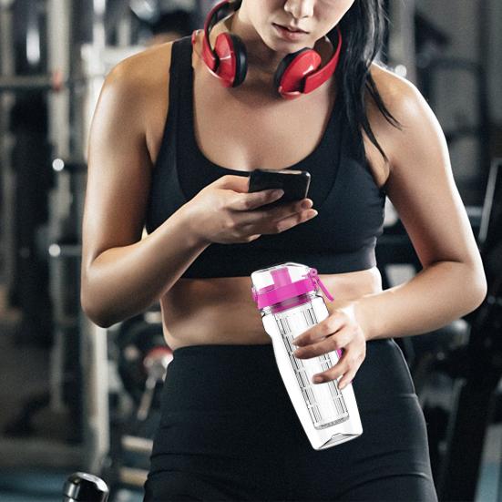 960 мл/32 унции Спортивная бутылка для воды с фильтром для заварки фруктов, герметичная чашка для воды без бисфенола-А, чашка для воды на открытом воздухе, велоспорт, фитнес-чашка для сока для тренажерного зала, офиса, пляжа