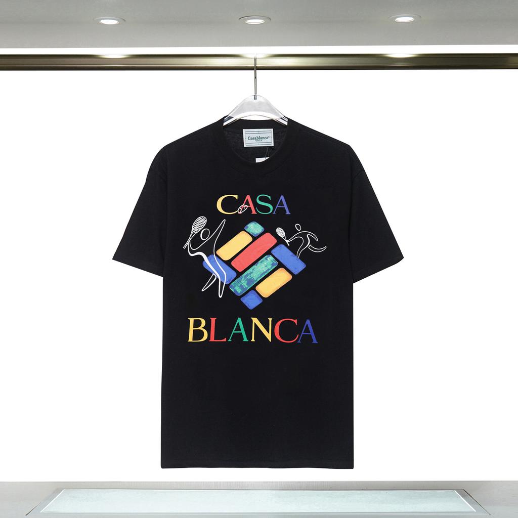 Casablanca 23 spring and summer new fantasy gate starry sky castle casa letter logo short-sleeved couple T-shirt