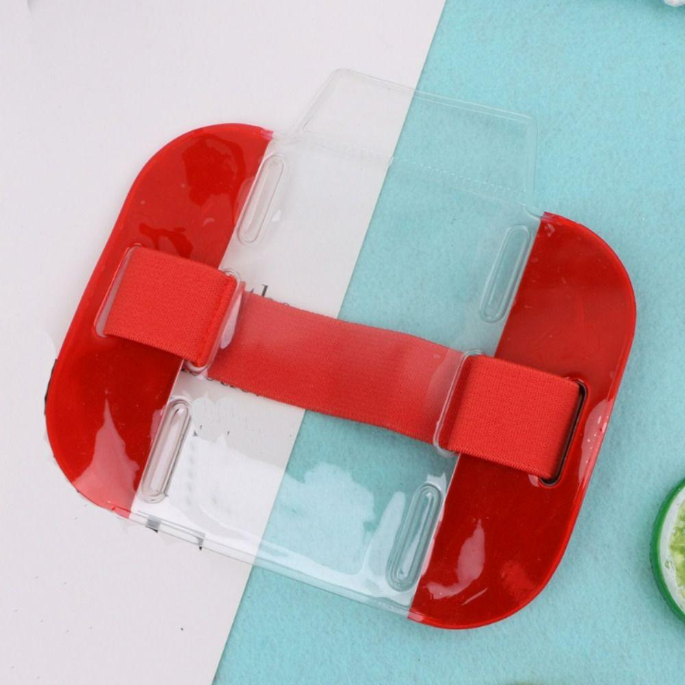 Band Bag Card Bag Women Photo Armband Transparent Elastic Arm Band ID Badge Holder Credit Card Case