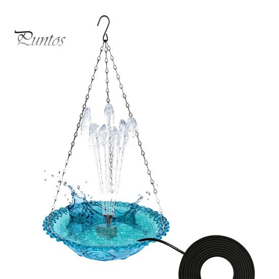 Ванна для птиц с фонтаном, подвесная кормушка для птиц, миска, уличная ванна для птиц с фонтаном, работающим от USB, для сада, заднего двора, патио, крыльца