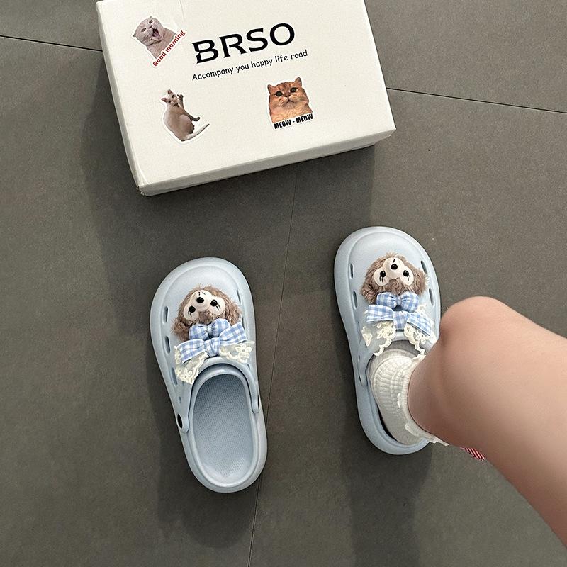 SSBL bow Sydney bag head полутапочки женская верхняя одежда весна-лето 2025 новые дырочные туфли две носки сандалии