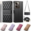 Кожаный чехол-кошелек на ремешке через плечо для Samsung Galaxy S26 S25 S24 Ultra S23 FE S22 S21 S20 Plus A16 A36 A56