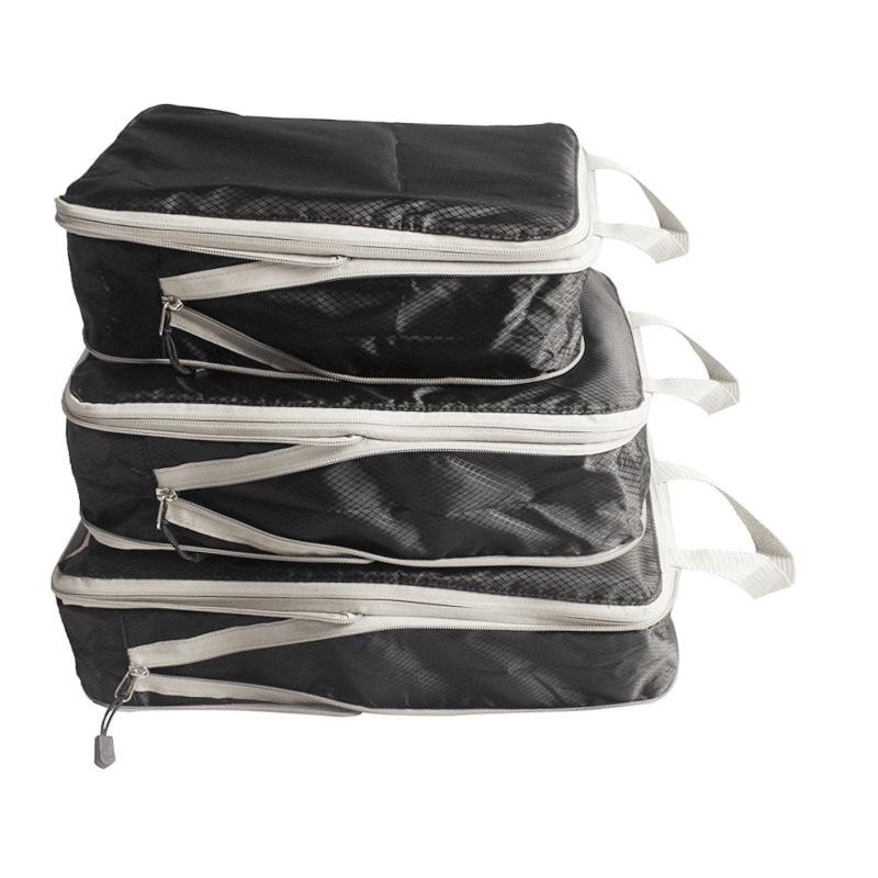 3Pcs/set Waterproof Travel Storage Bag Handbag Convenient Portable Foldable Compressible Packing Cubes Luggage Organizer Bags
