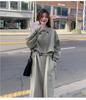 Women's Korean-Style Gray-Green Windbreaker Jacket, Autumn 2024 High-End Mid-Length Coat