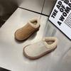 Женская обувь на плоской подошве, ленивые туфли с одним педалем, новые осенне-зимние плюшевые теплые пушистые туфли