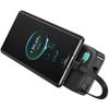 Powerbank USAMS ze zwijanym kablem USB-C 10000 mAh 20W PD Szybkie ładowanie Czarny