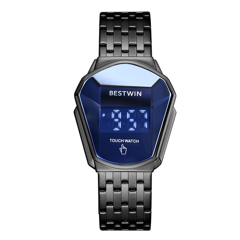 Fashon Bestwin Top Brand Men's Touch Screen Led Digital Watch Waterproof Electronic Full Stainless Steel Snake head Watches