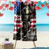 Name Custom US. Army Print Beach Towel, Large Soft Quick Dry Towel for Beach Camping Swimming