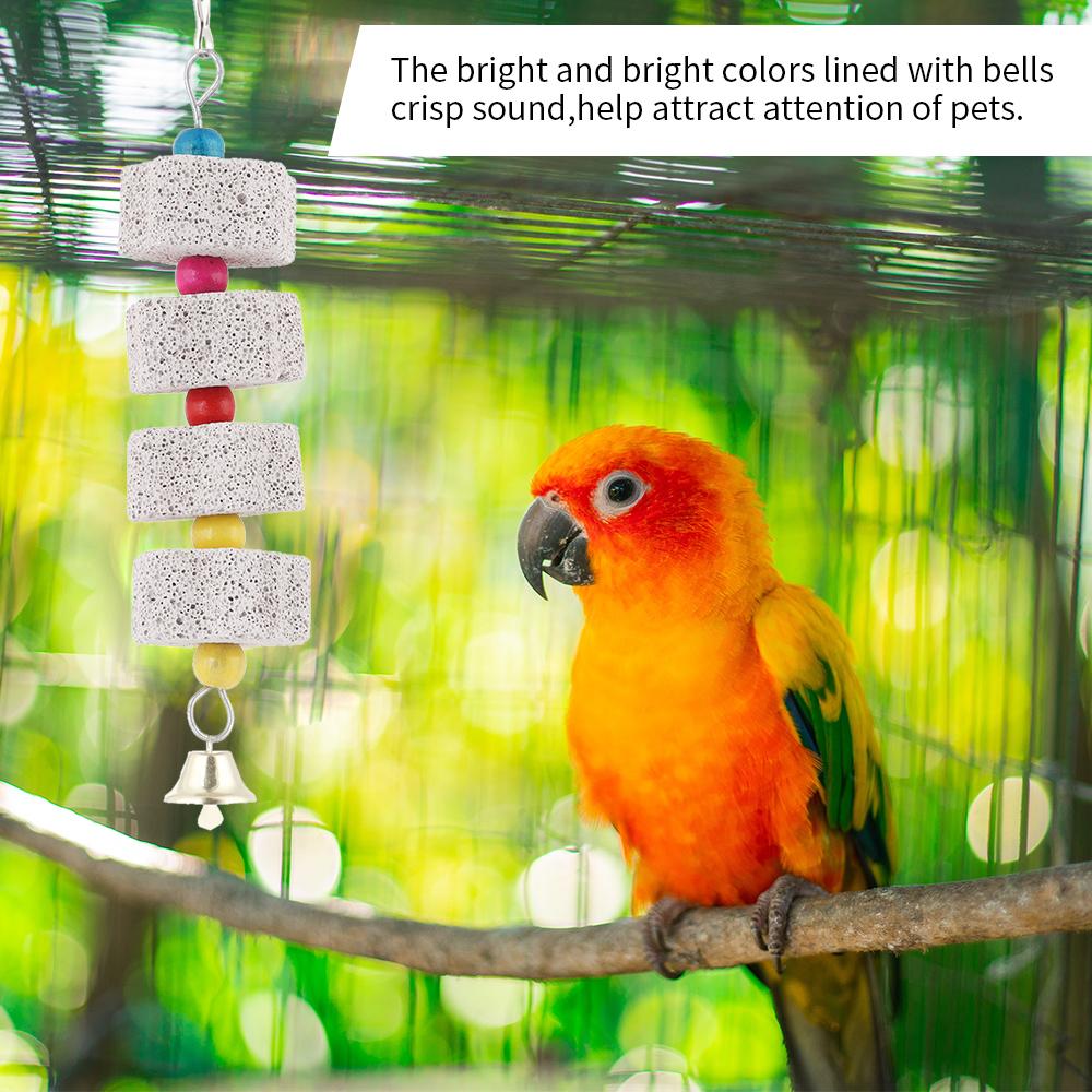 Flower Shape Tearing Pet Supplies Chewing Mineral Hanging Block Bird Chew Toy Parrot Grinding Stone