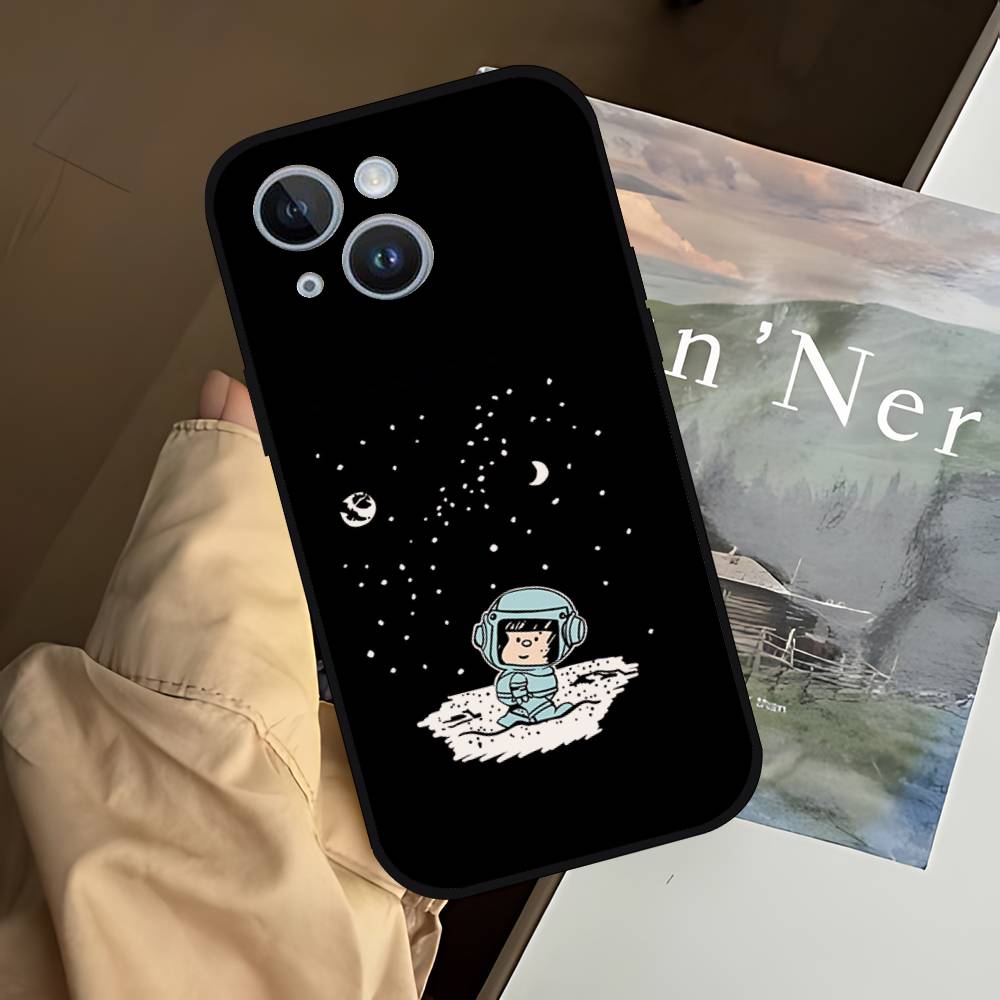 Мультяшный Милый Чехол для Телефона Мафальда Для IPhone 1716 15 14 13 Pro Max 11 12 Mini X Xs XR Черный Силиконовый Чехол