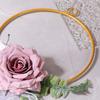Metal Floral Hoop Wreath Artificial Rose Flower Wreath Iron Round Frame Garland for Bridesmaids
