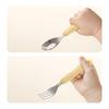 Self Feeding Baby Fork and Spoon Set 316 Stainless Steel Child Tableware  Training Eating