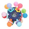 Детская сенсорная игрушка для прорезывания зубов, хватательные упражнения, яркие цвета, силикон, успокаивающий десны, жевательный мяч