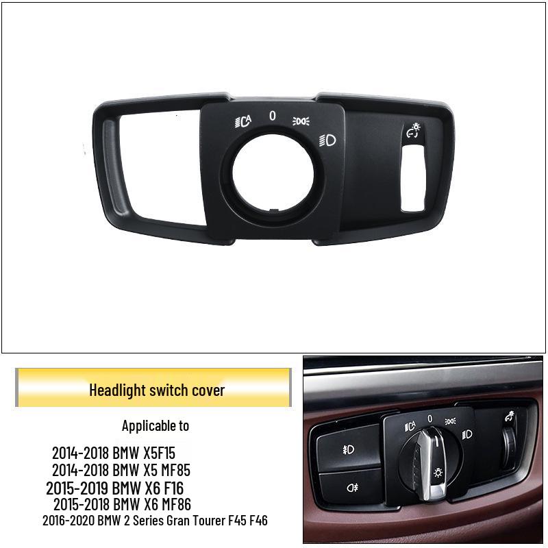 BMW X5/X6 Headlight Switch Button Cover Plate F15/F16 X5M Light Control Knob