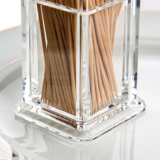 Useful Toothpick Dispenser Large Capacity Storage Sealed Visible Design Container Household Supply