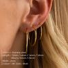 EMANCO 12/14/18MM Stainless Steel Ear Buckle for Women Simple Classic Small Steel Earrings Stud Thin Hoops Earrings Jewelry Gift