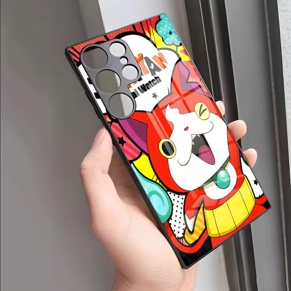 Чехол-телефон Y-Yokai W-Watch для S25 Ultra Samsung S26 S23 S24 Fe S22 S20 S21 Plus A54 A34 A53 A16 Стеклянная крышка