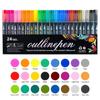 Dreamy Metal Double Line Outline Pen for Kids, Fluorescent Colorful Manual Bead Pen for Greeting Cards & Graffiti,