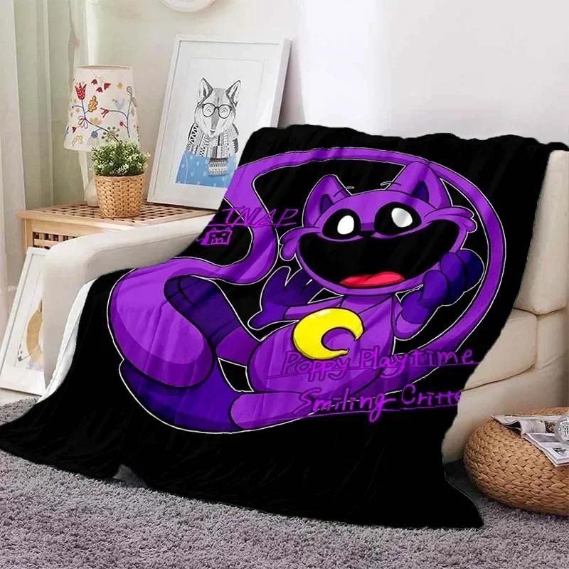 3D-печатное детское одеяло CATNAP DOGDAY с изображением мультяшных улыбающихся зверьков, малышей, супермягкий теплый ковер для спальни, гостиной, дивана, кровати, автомобиля