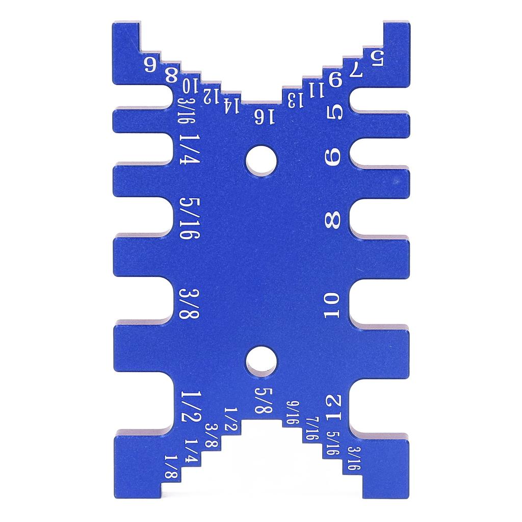 Dovetail Jig Tenon Caliper Aluminum Metric Imperial Scale Card Measuring Woodworking Tool Blue