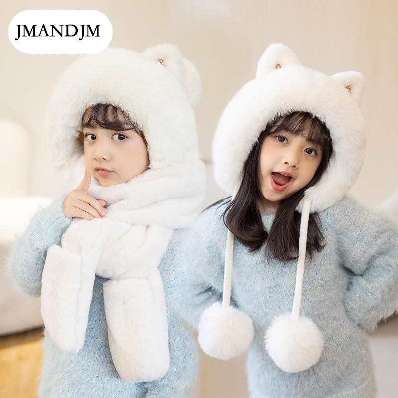 Зимние мужские и женские шапки, шарфы и перчатки, встроенная шапка-свитер, флисовые теплые наушники, вязаная шерстяная шапка