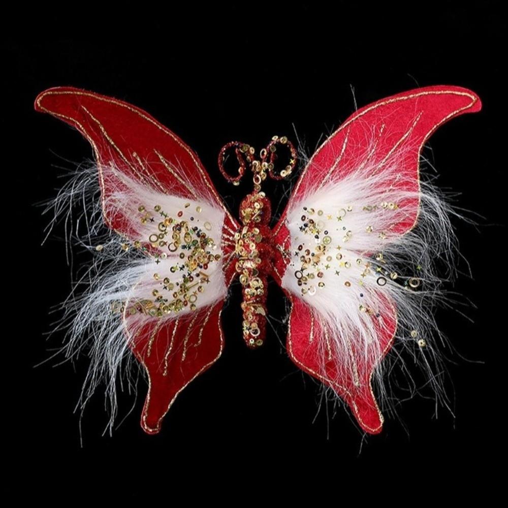 Блестящий Глиттер Сделай Сам Подвесной Декор Бабочка Искусственное Украшение для Рождественской Елки Праздничный Декор