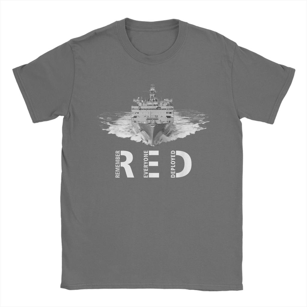 Unisexs TShirt RED Friday Remember That Everyone has Deployed a Military Cotton Tees Short Sleeve  T Shirts Round Collar Clothes