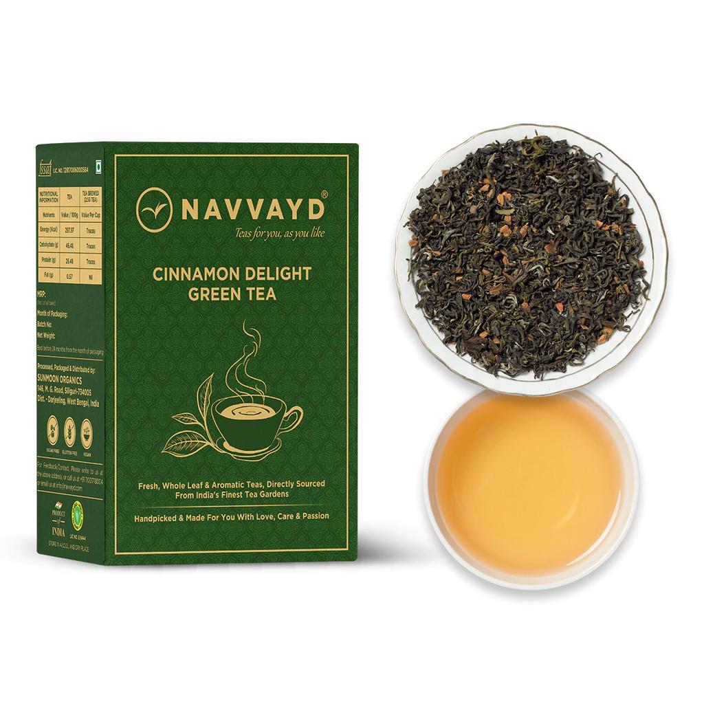 Зеленый чай с Корицей (100 г), Cinnamon Delight Green Tea,  Navvayd