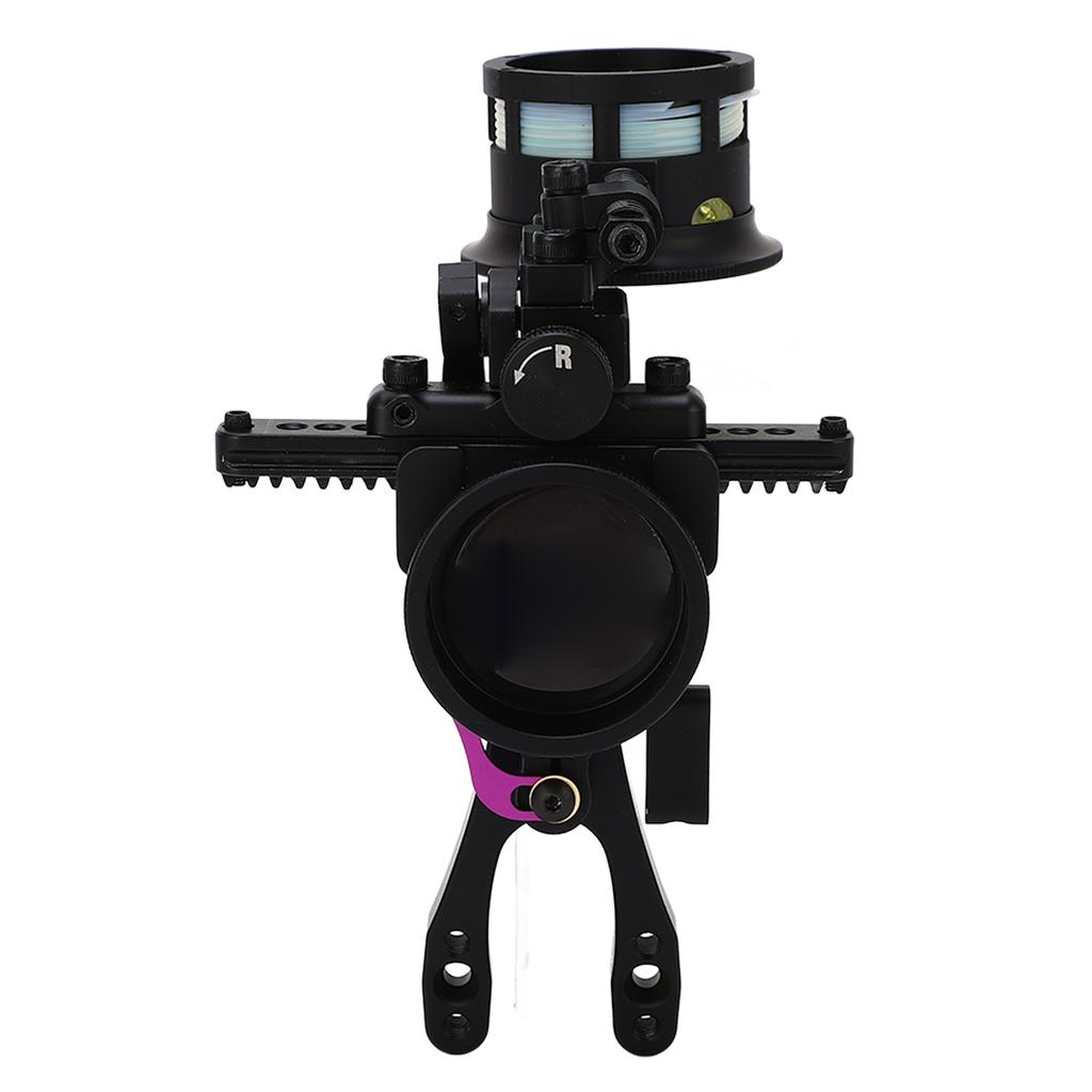 Прицел для стрельбы из лука из алюминиевого сплава, 1-контактный комбинированный прицел для лука с адаптером для тренировок с луком, черный