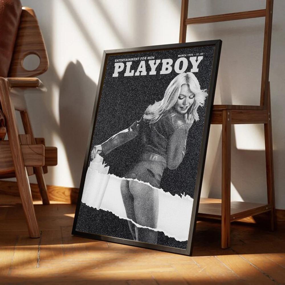 Sexy Female Celebrities Magazine Playboy Canvas Painting Poster HD Quality Poster Wall Art Painting Study Room Wall Decor