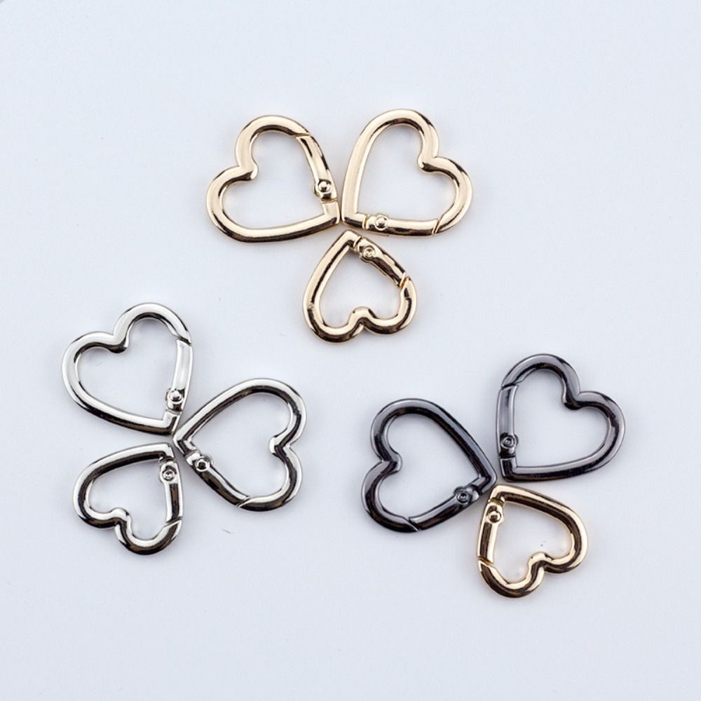 5pcs 22mm/25mm Carabiner Heart Bag Belt Buckle High Quality Push Trigger Purses Handbags Buckles