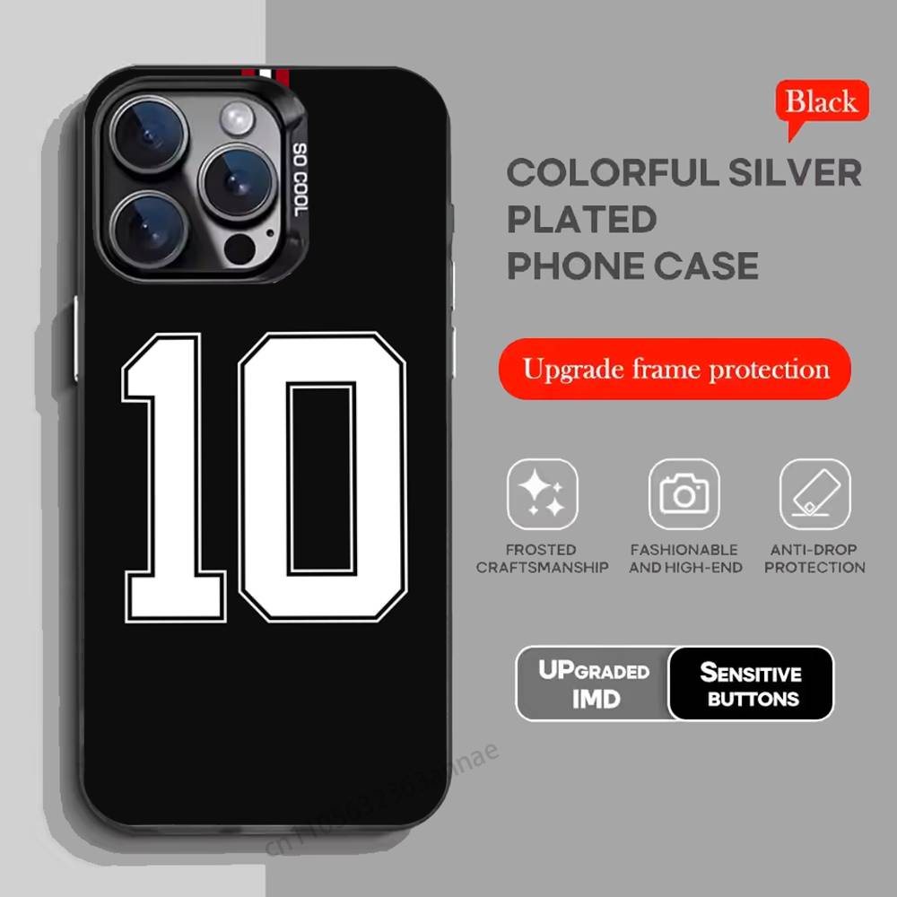 Чехол для телефона N-Neymar Football 10 для iPhone 15 16 Pro Max Air SE 11 13 Pro 14 Plus 12 11Pro 15Pro Max 16e