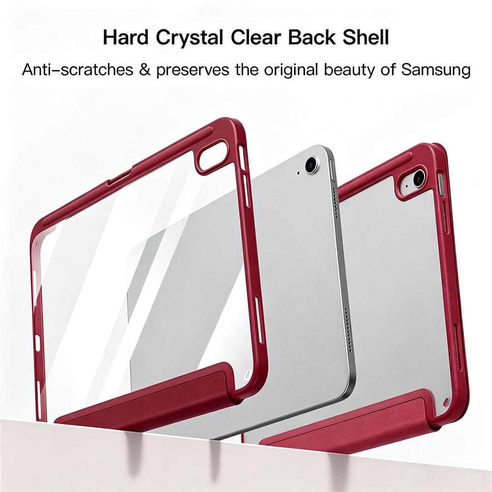 For iPad A16 10th 11th Generation 10.9 11 / Magnetic Pencil Tablet Case, Trifold Flip Stand Smart Cover, Auto Wake/Sleep